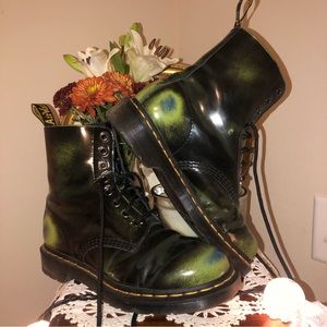 DOC MARTENS 1460 PASCAL MULTI ARCADIA LEATHER LACE UP BOOT 🖤🖤🖤🖤 US W SZ 7